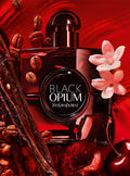 Yves Saint Laurent Black Opium Eau de Parfum Over Red